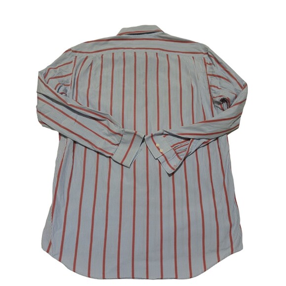 Vintage Lacoste Shirt Mens Size 42 Button Up Striped Made In Hong Kong Y2k Top - Picture 4 of 7